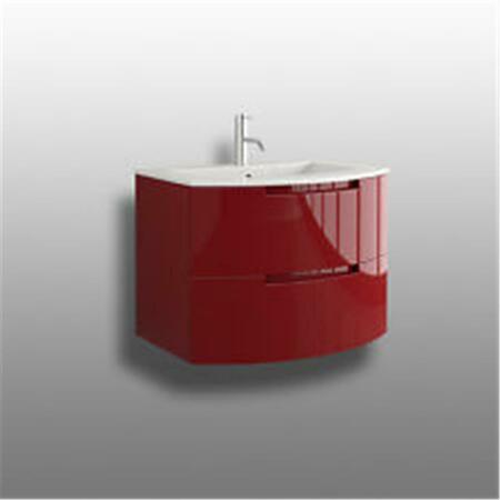 LATOSCANA Vanity Oasi 39 In. Vanity Sink Top 2 Drawers Red OA39OPT1R